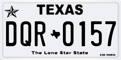 TX license plate DQR0157