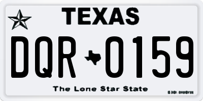 TX license plate DQR0159