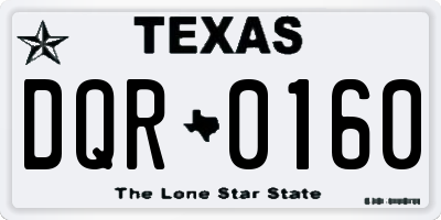 TX license plate DQR0160