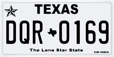 TX license plate DQR0169
