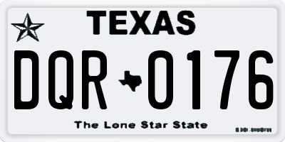 TX license plate DQR0176
