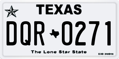 TX license plate DQR0271