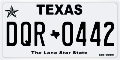 TX license plate DQR0442