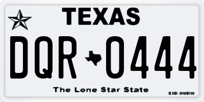 TX license plate DQR0444