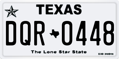 TX license plate DQR0448