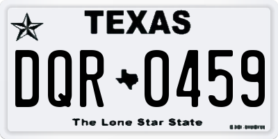 TX license plate DQR0459
