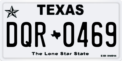 TX license plate DQR0469