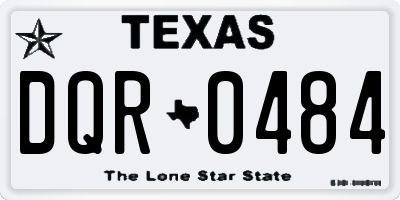 TX license plate DQR0484