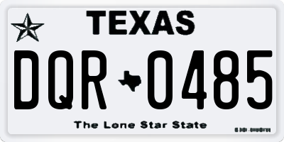 TX license plate DQR0485