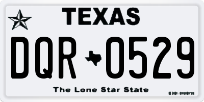 TX license plate DQR0529