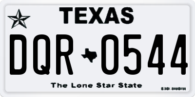 TX license plate DQR0544