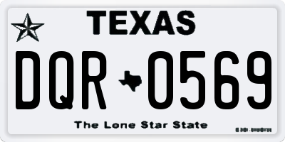 TX license plate DQR0569