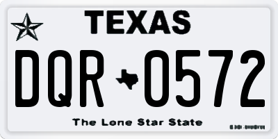 TX license plate DQR0572