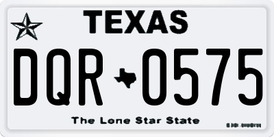 TX license plate DQR0575