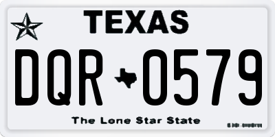 TX license plate DQR0579