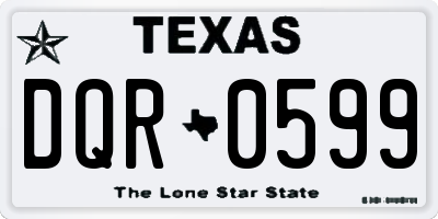 TX license plate DQR0599