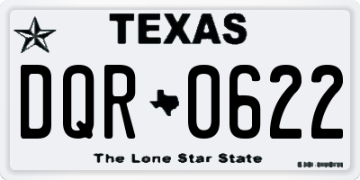 TX license plate DQR0622