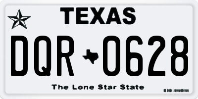 TX license plate DQR0628