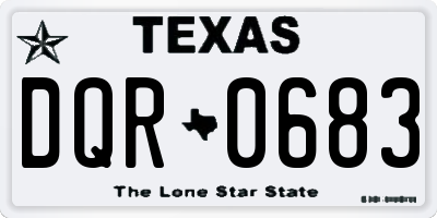 TX license plate DQR0683