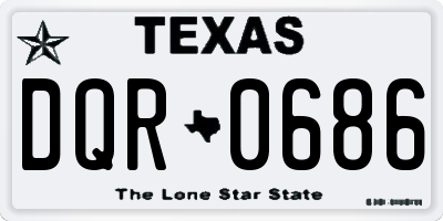 TX license plate DQR0686