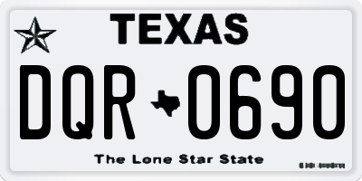 TX license plate DQR0690