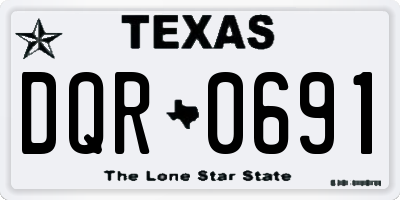 TX license plate DQR0691