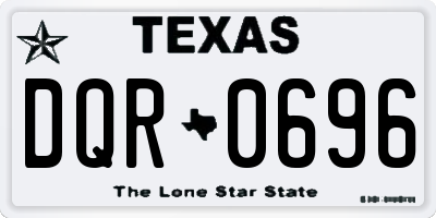 TX license plate DQR0696