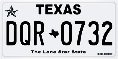 TX license plate DQR0732
