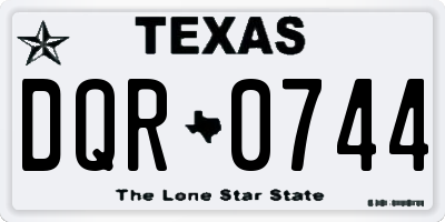 TX license plate DQR0744