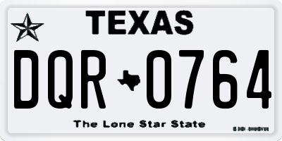 TX license plate DQR0764