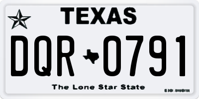 TX license plate DQR0791