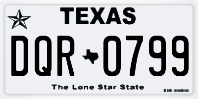 TX license plate DQR0799