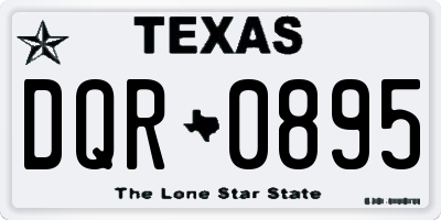 TX license plate DQR0895