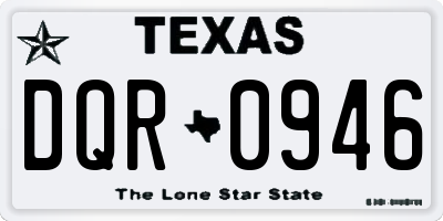 TX license plate DQR0946
