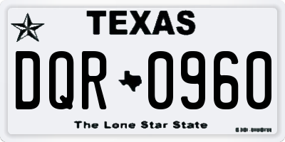 TX license plate DQR0960