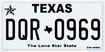 TX license plate DQR0969