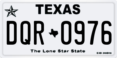 TX license plate DQR0976
