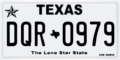 TX license plate DQR0979