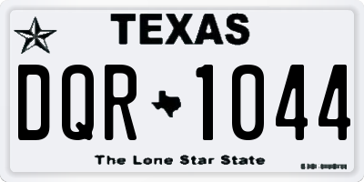 TX license plate DQR1044