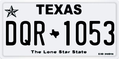 TX license plate DQR1053