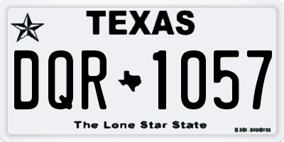 TX license plate DQR1057