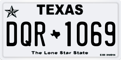 TX license plate DQR1069