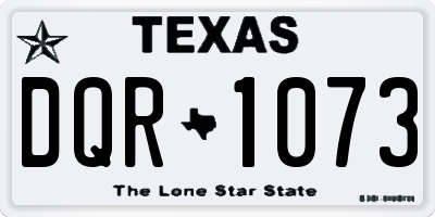 TX license plate DQR1073