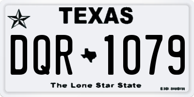 TX license plate DQR1079