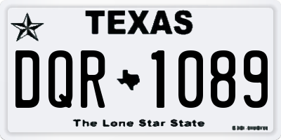 TX license plate DQR1089