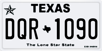 TX license plate DQR1090