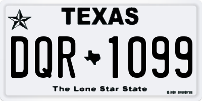 TX license plate DQR1099