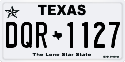 TX license plate DQR1127