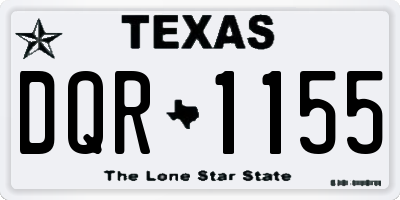 TX license plate DQR1155
