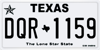 TX license plate DQR1159